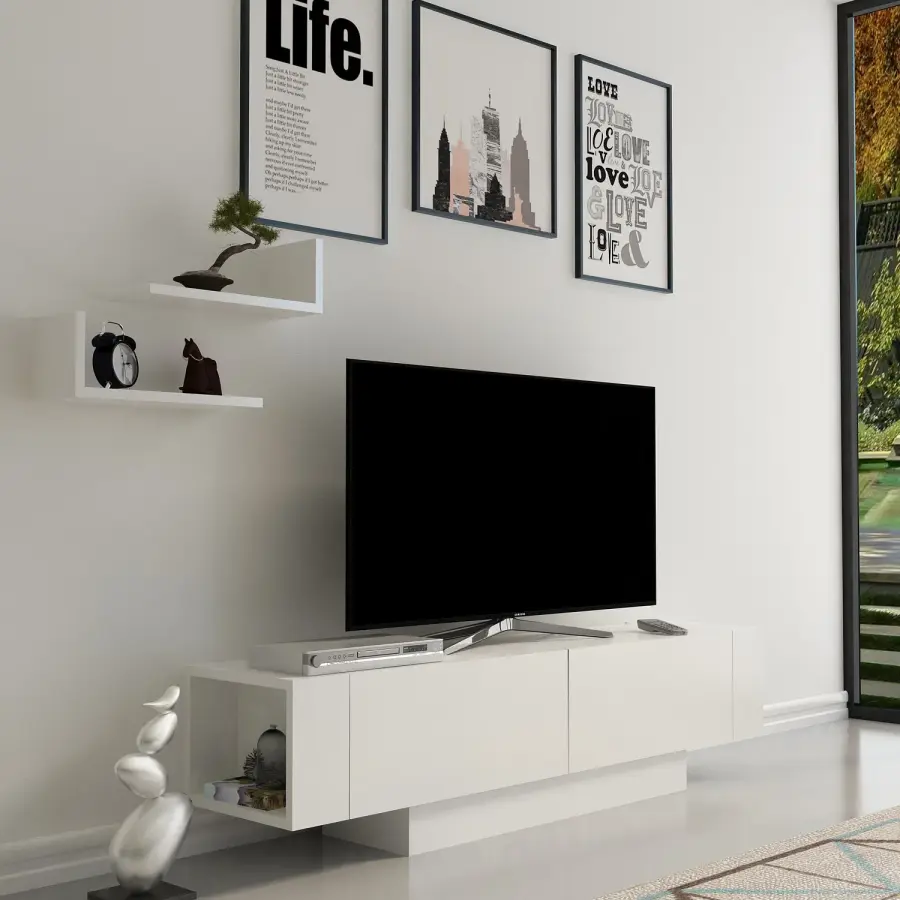 TV stolek MATERA – Bílá ASIRGROUP (foto 13)