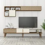 TV stolek MILAN – Ořech / Krémová ASIRGROUP