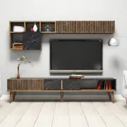 TV stolek MILAN – Ořech / Černá ASIRGROUP