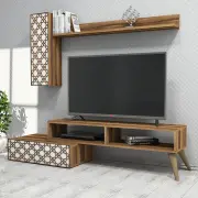 TV stolek PLANET – Ořech / Bílá ASIRGROUP