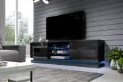 TV stolek QIU 200 cm – Černá lesklá Halmar