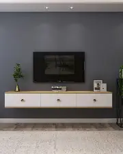 TV stolek ZUZU – Dub / Bílá / 180 ASIRGROUP