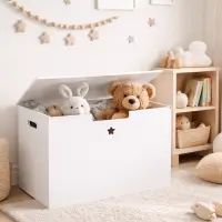 Úložný box na hračky, bílá, BOLIS Kondela (foto 2)