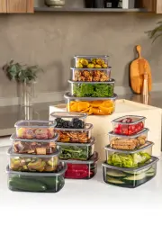 Úložný box SYBOX16LIKRSK (set 16 ks) – Set 16 ks / Antracitová ASIRGROUP