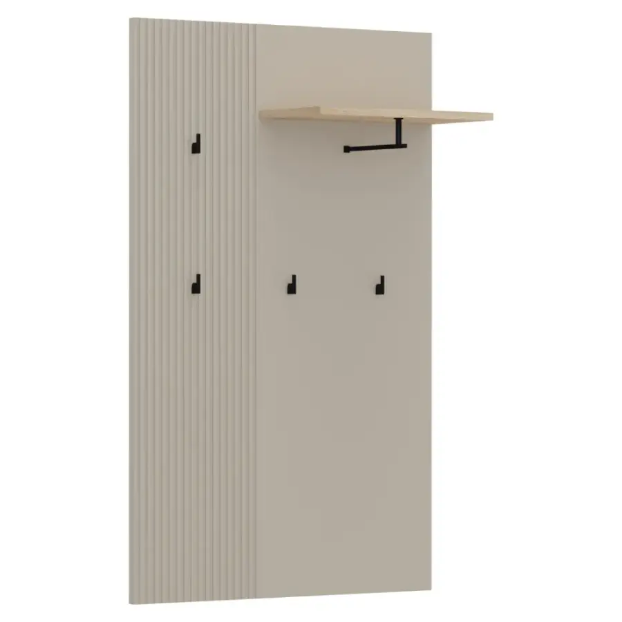 Věšákový panel 85, šedohnědá Taupe/dub silverjack, DOMCA Kondela