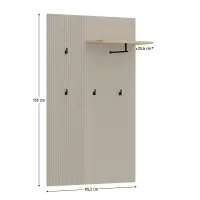Věšákový panel 85, šedohnědá Taupe/dub silverjack, DOMCA Kondela (foto 4)