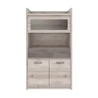 Vitrína nízká 2D1W1S, kaštan nairobi/onyx, JESI NEW Kondela (foto 6)
