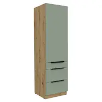 Vysoká skříňka, aquamarine/dub artisan, ARSANY 60 DKS-210 3S1F Kondela