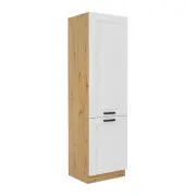 Vysoká skříňka LULA 60 DK-210 2F – Dub artisan/bílá Kondela
