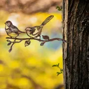 Zahradní dekorace BIRD On The Branch 04 – Hnědá ASIRGROUP