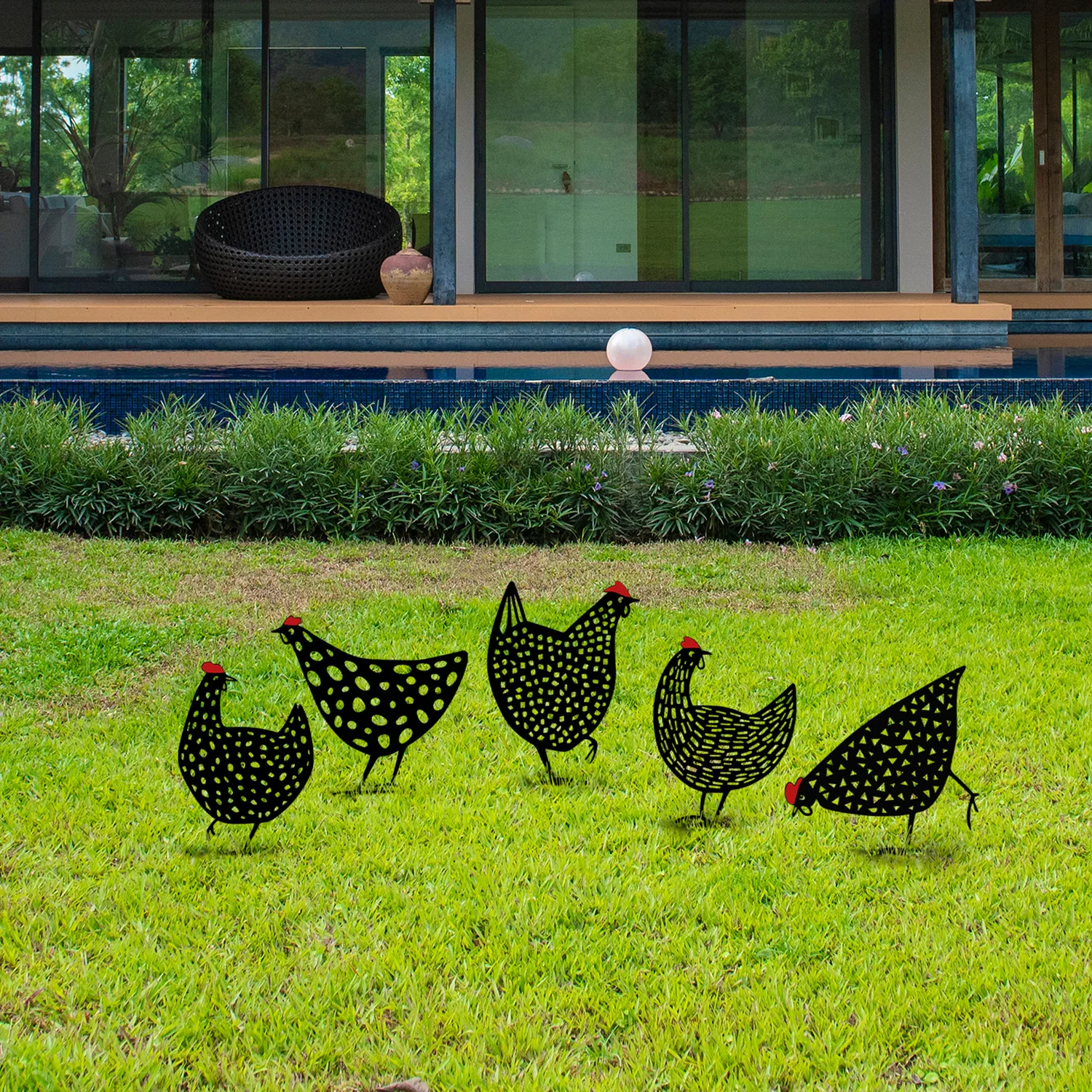 Zahradní dekorace CHICKENS ASIRGROUP