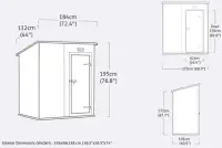 Zahradní domek ESSENTIAL 6x4 tmavě šedá/černá Rojaplast (foto 9)