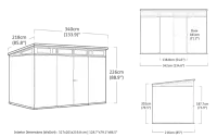 Zahradní domek PENT HORIZONTAL Signature 11x7 Rojaplast (foto 9)
