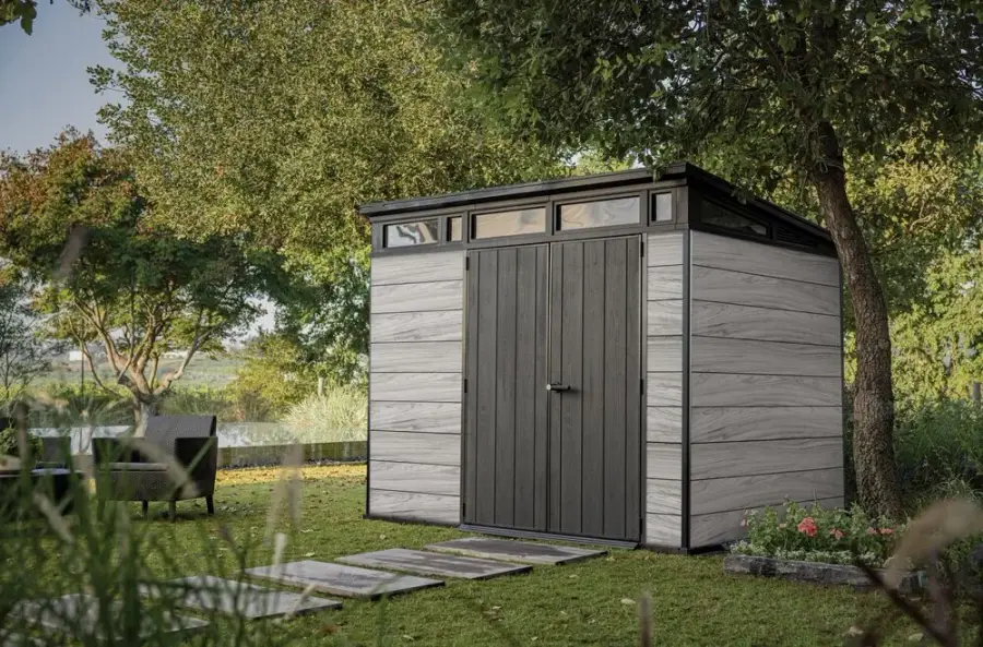 Zahradní domek PENT Signature 9x7 Storm Grey Rojaplast