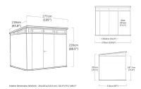 Zahradní domek PENT VERTICAL Signature 9x7 Rojaplast (foto 17)