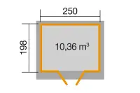Zahradní domek WEKA Dřevěný 325 ( ) Rojaplast (foto 12)