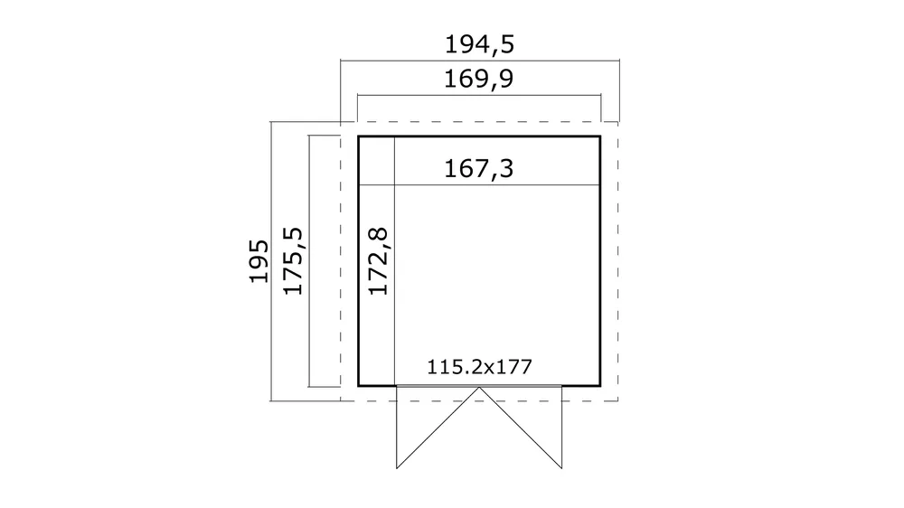 Zahradní domek WEKA Dřevěný Mori (195 x ) Rojaplast (foto 15)