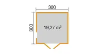 Zahradní domek WEKA Luxusní dřevěný P 285 (3x3m) Rojaplast (foto 5)