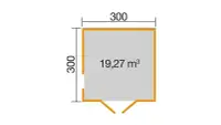 Zahradní domek WEKA Luxusní dřevěný P 285 (3x3m) Rojaplast (foto 11)