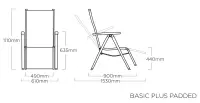 Zahradní křeslo KETTLER BASIC PLUS PADDED relaxační polohovací hliníkové / antracit Rojaplast (foto 21)