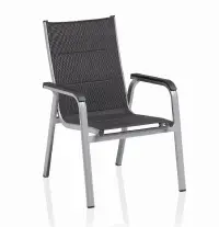 Zahradní křeslo KETTLER BASIC PLUS PADDED stohovatelné hliníkové / antracit Rojaplast (foto 10)