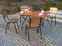 Zahradní křeslo WEEKEND dřevěné stohovatelné Rojaplast (foto 796)