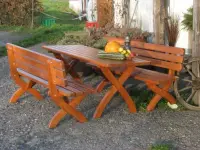Zahradní lavice STRONG MASIV dřevěná Rojaplast (foto 593)