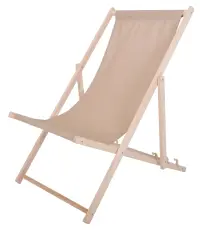 Zahradní lehátko POLYESTER Bahama dřevěné přírodní Rojaplast (foto 5)