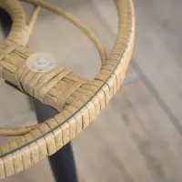 Zahradní ratanový set, béžová/přírodní/černá, ARALY Kondela (foto 6)