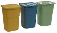 Zahradní souprava DEA HOME ECO 3 odpadkových košů na tříděný odpad 3x 50 L Rojaplast (foto 4)