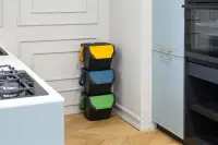 Zahradní souprava DEA HOME FRIDA 3 odpadkových košů na tříděný odpad 3x 25 L Rojaplast (foto 3)