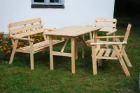 Zahradní souprava NORDIC dřevěný Rojaplast (foto 712)