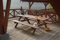 Zahradní souprava PIKNIK dřevěný Rojaplast (foto 142)
