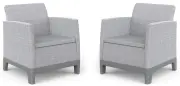 Zahradní souprava SCANDI FORMA DUO – Ash grey / Storm grey Rojaplast