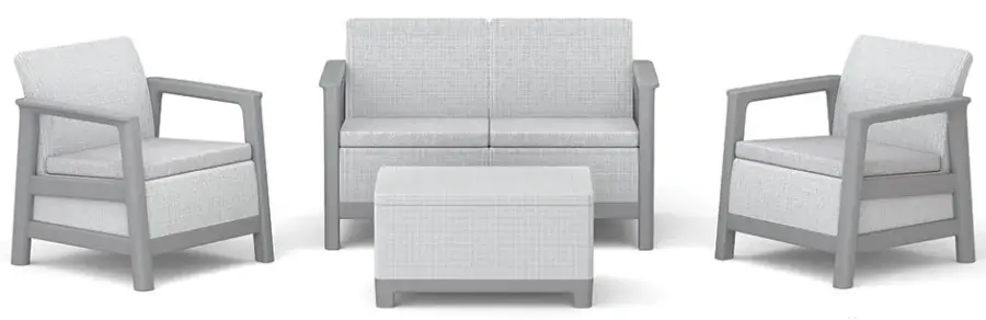 Zahradní souprava SCANDI LINEA – Ash grey / Storm grey Rojaplast (foto 24)