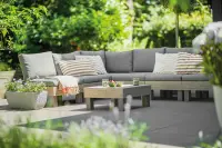 Zahradní stůl ELEMENTS SIGNATURE plastový walnut Rojaplast (foto 2)