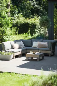 Zahradní stůl ELEMENTS SIGNATURE plastový walnut Rojaplast (foto 17)