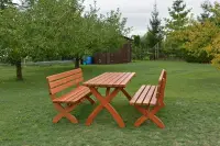 Zahradní stůl STRONG MASIV dřevěný Rojaplast (foto 484)