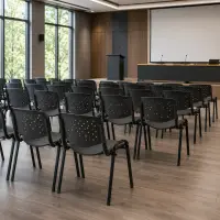 Zasedací židle, stohovatelná, černá, EFISIO Kondela (foto 2)