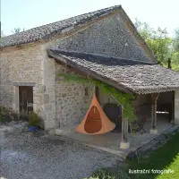 Závěsné houpací křeslo, zelená, KLORIN NEW KLASIK CACOON HAMMOCK Kondela (foto 4)